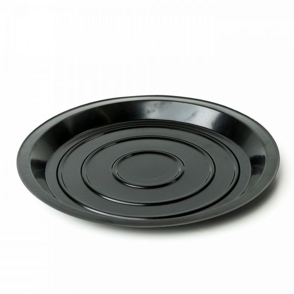 BLACK PLASTIC FLAT TRAY